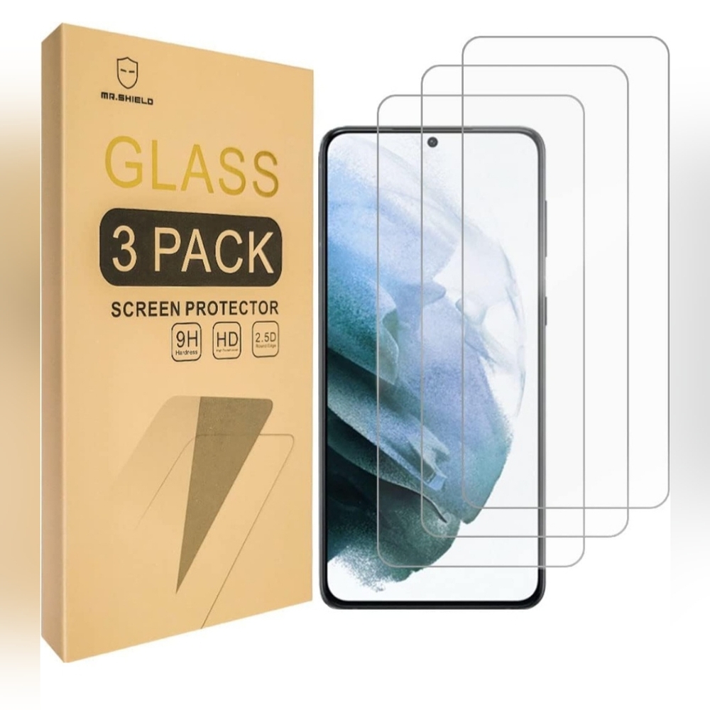 NWT Mr. Shield 3 Pack Tempered Glass Screen Protectors for Samsung Galaxy S21+